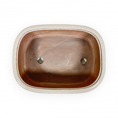 Pot 21,5 cm rectangulaire beige
