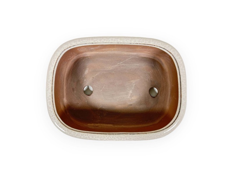 Pot 26 cm rectangular beige