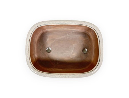 Pot 26 cm rectangular beige