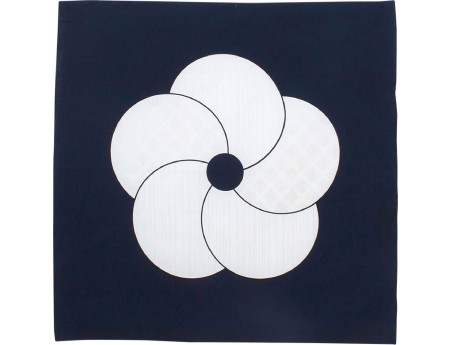 Furoshiki 70 cm - Pin Bambou Prunus Bleu