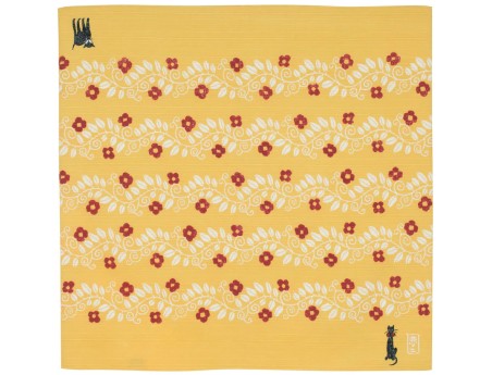 Furoshiki 48 cm - Giallo con gatto