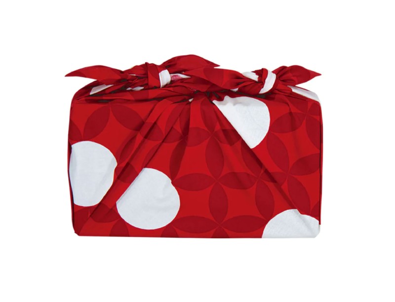 Furoshiki 70 cm - Hare Tsutsumi - Seven Treasures Pattern Red