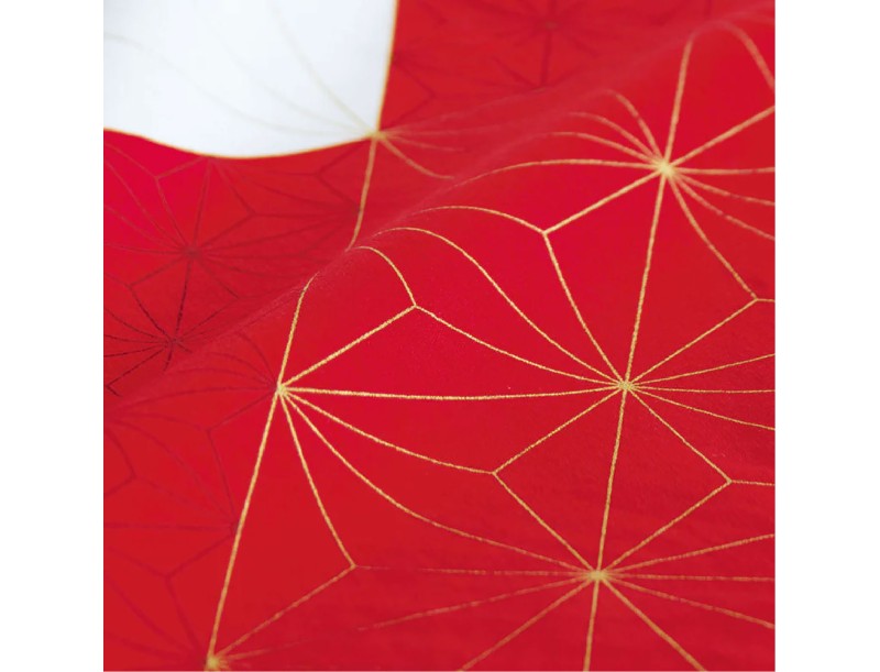 Furoshiki 70 cm Feuille et Tortue Rouge / Hare Tsutsumi