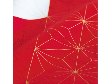 Furoshiki 70 cm Leaf and Red Turtle / Hare Tsutsumi