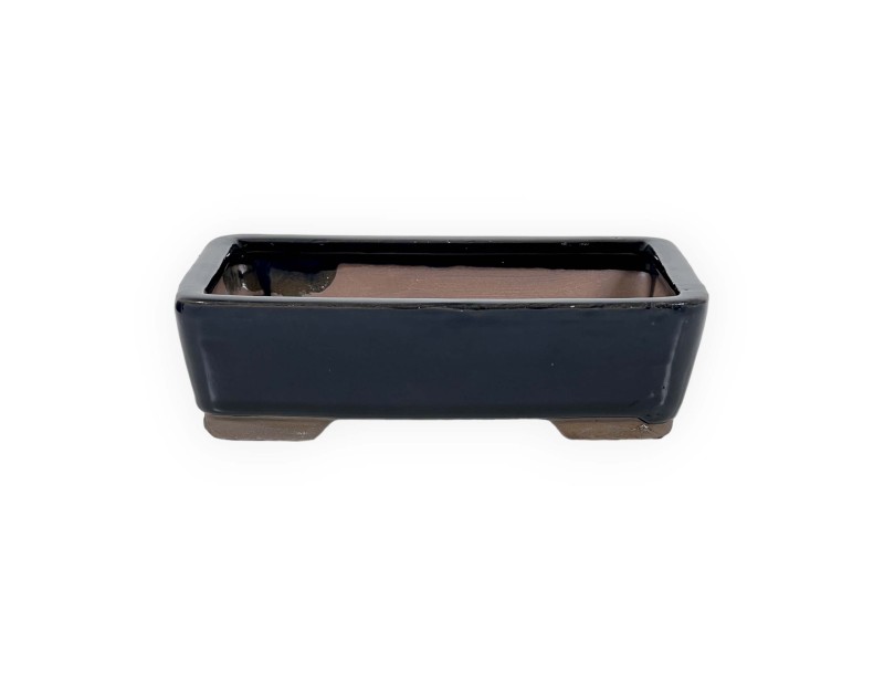Pot 20 cm rectangulaire bleu