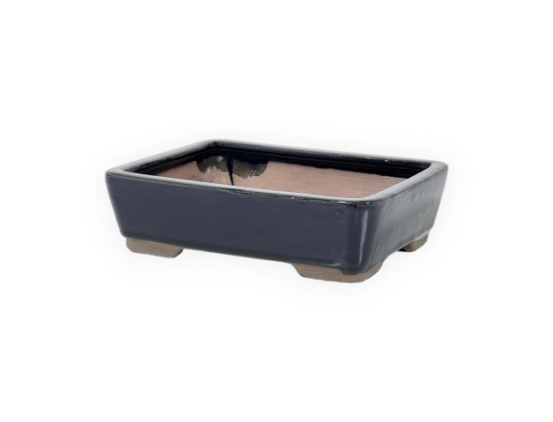 Pot 20 cm rectangular blue 2