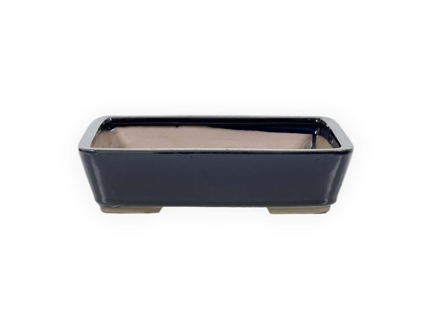 Pot 26 cm rectangulaire bleu