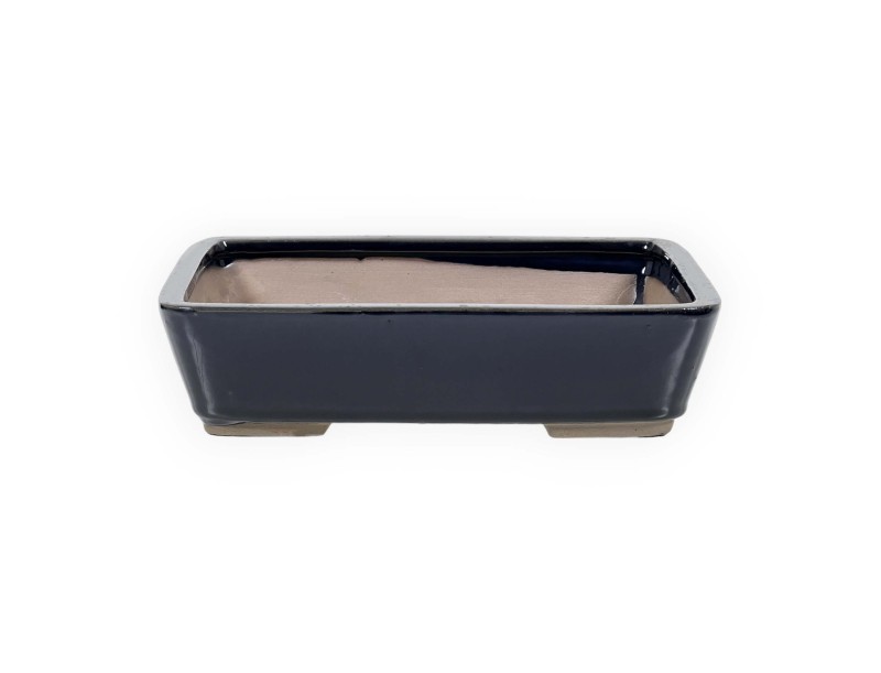 Pot 26 cm rectangulaire bleu