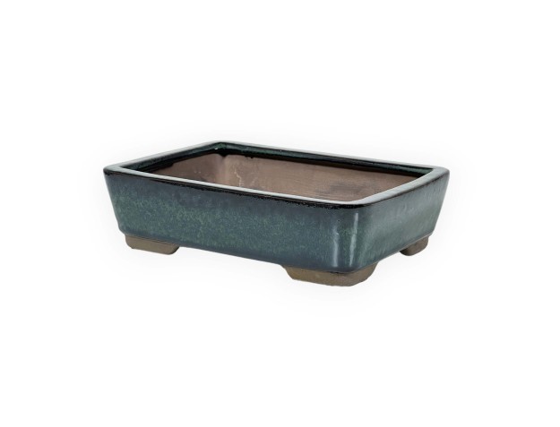 Vaso 20 cm rettangolare verde 2