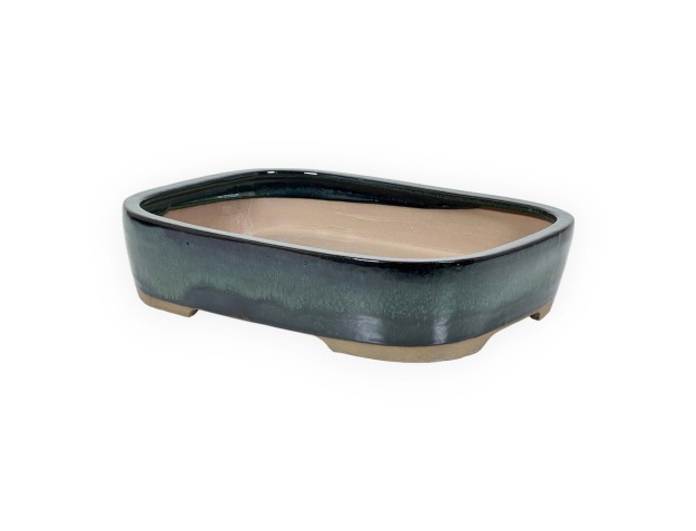 Vaso 31 cm rettangolare verde 2