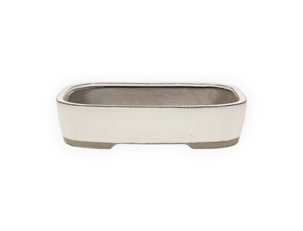 Pot 31 cm rectangulaire beige