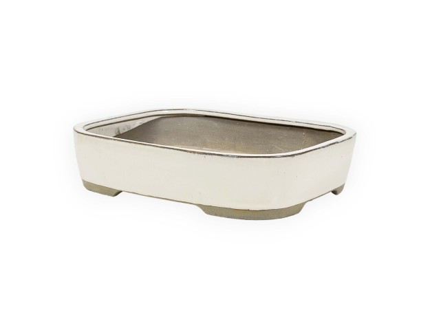 Pot 31 cm rectangulaire beige 2
