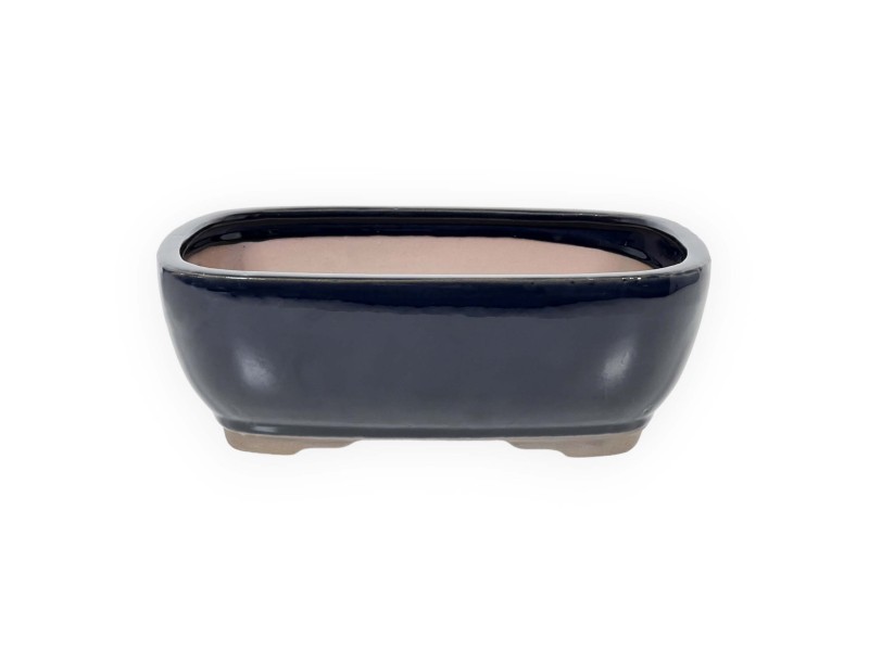 Pot 21 cm rectangulaire bleu