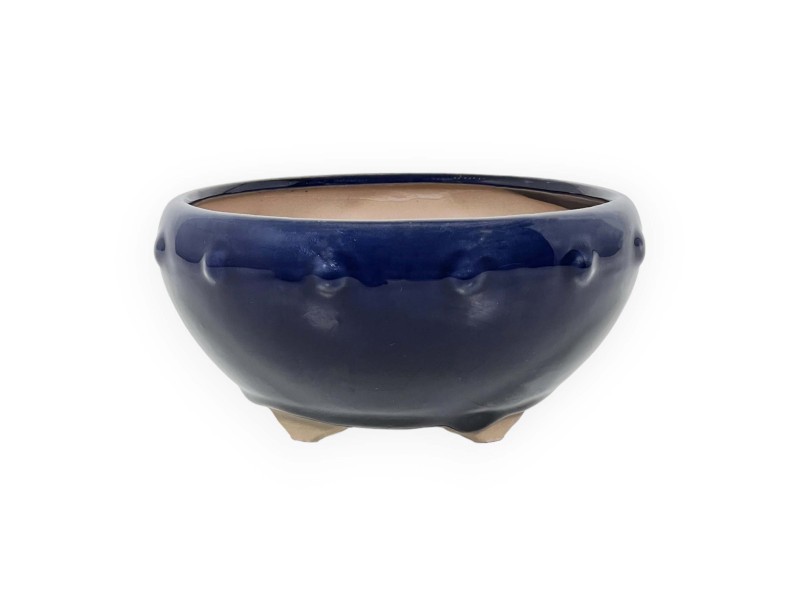 Vaso 27 cm tondo blu