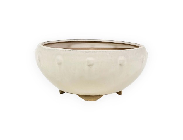 Pot 16 cm round beige