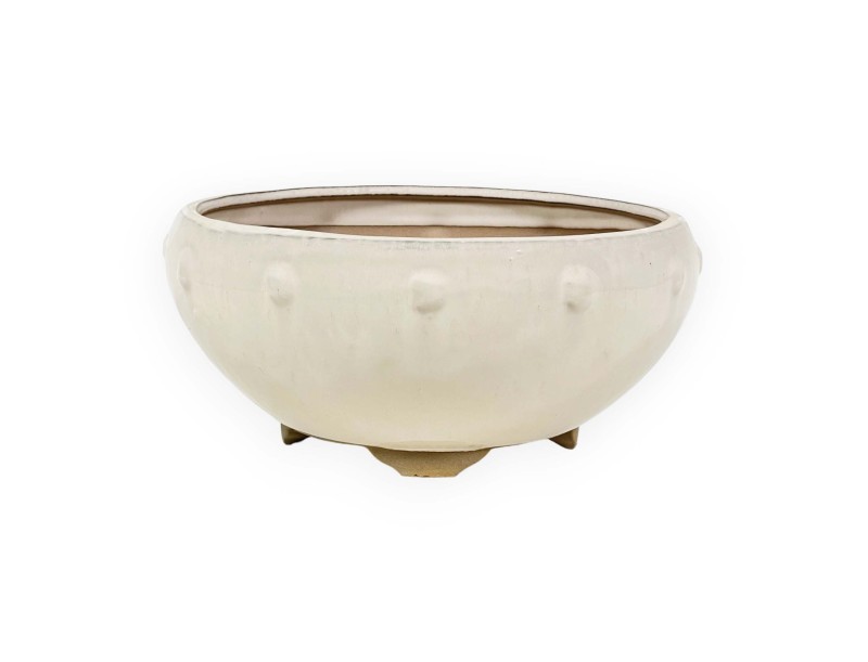Pot 16 cm round beige