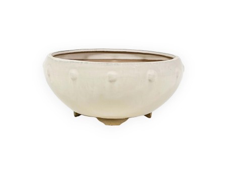 Pot 16 cm round beige