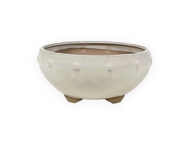 Pot 16 cm round beige