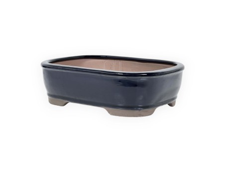 Pot 21,5 cm rectangulaire bleu