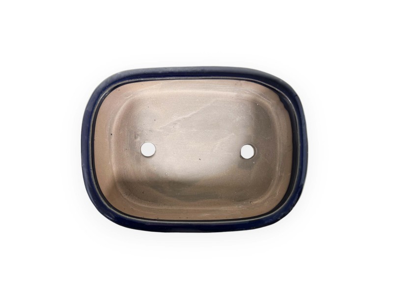 Pot 21,5 cm rectangulaire bleu