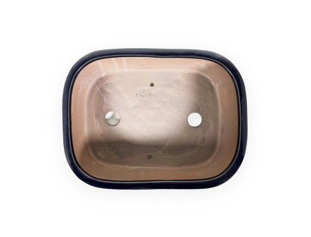 Pot 26 cm rectangulaire bleu