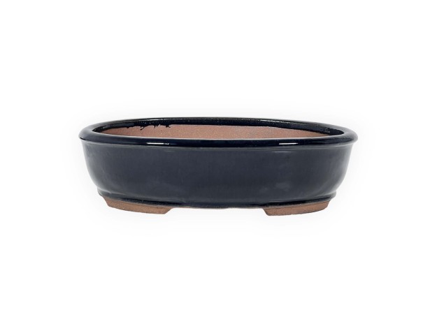 Pot 21 cm oval blue