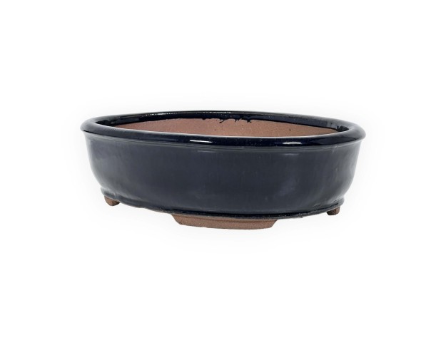 Vaso 31,5 cm ovale blu 2