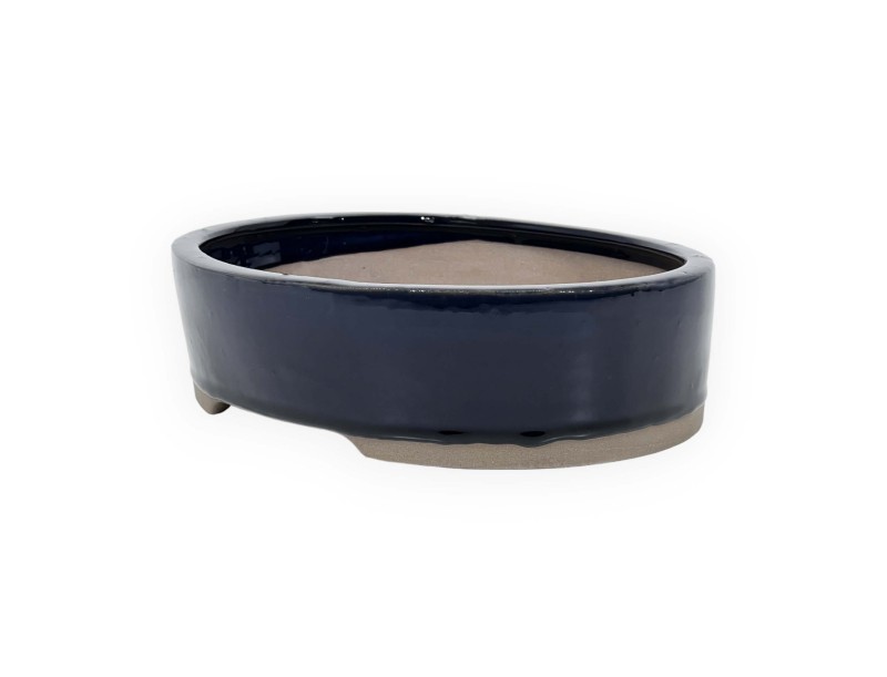 Pot 20,5 cm oval blue