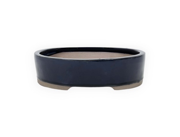 Pot 25 cm oval blue