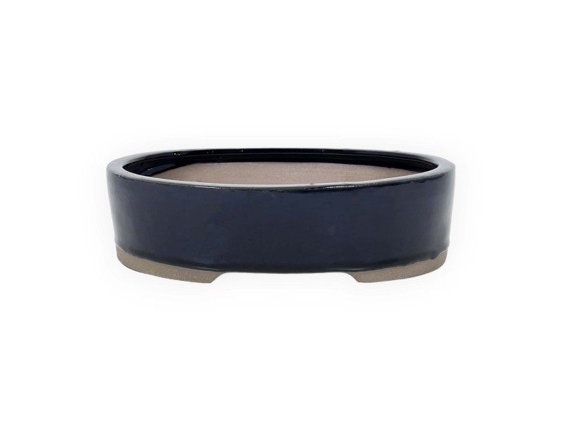 Vaso 25 cm ovale blu