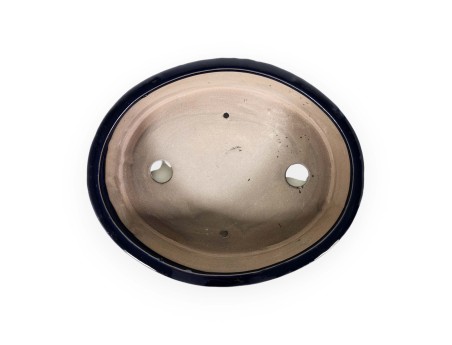 Vaso 25 cm ovale blu