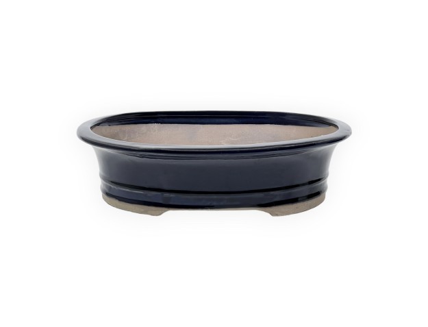 Vaso 18 cm ovale blu