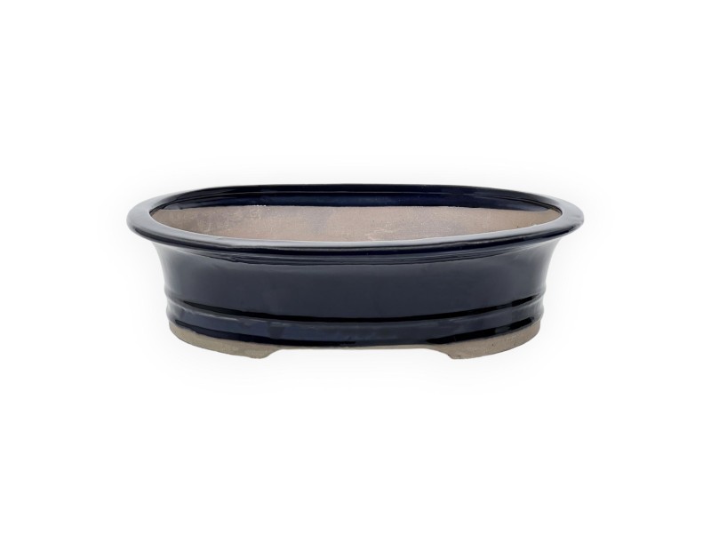 Vaso 18 cm ovale blu