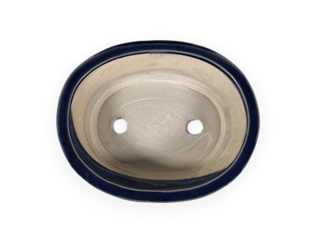 Pot 18 cm ovale bleu