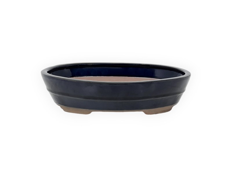 Pot 21,5 cm oval blue