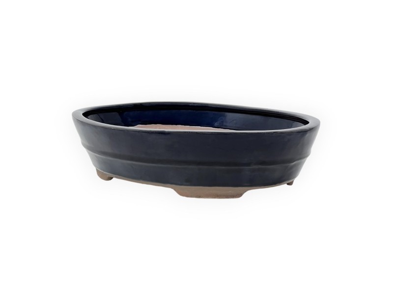 Vaso 21,5 cm ovale blu