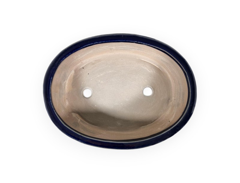 Pot 21,5 cm oval blue