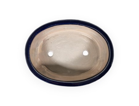 Vaso 21,5 cm ovale blu