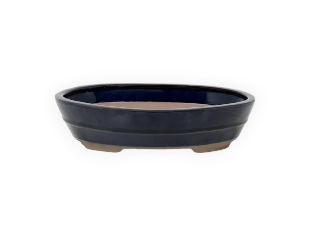 Pot 26,5 cm oval blue