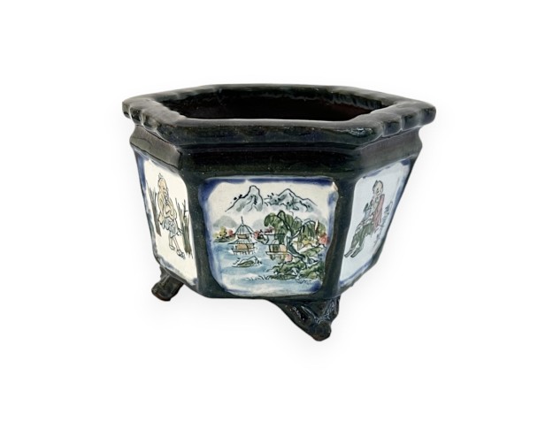 Pot - Tosui - Bonsaïste avec paysage - 13,5 cm 2