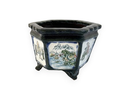 Pot - Tosui - Bonsaïste avec paysage - 13,5 cm