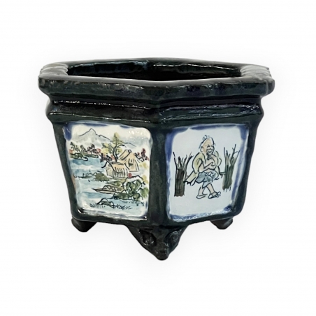 Pot - Tosui - Bonsaist with landscape - 13,5 cm