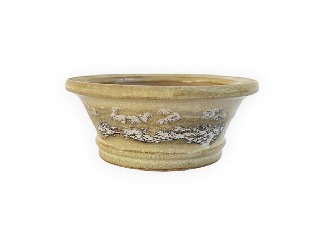 Pot - Shunzaido - Snowy landscape - 12 cm