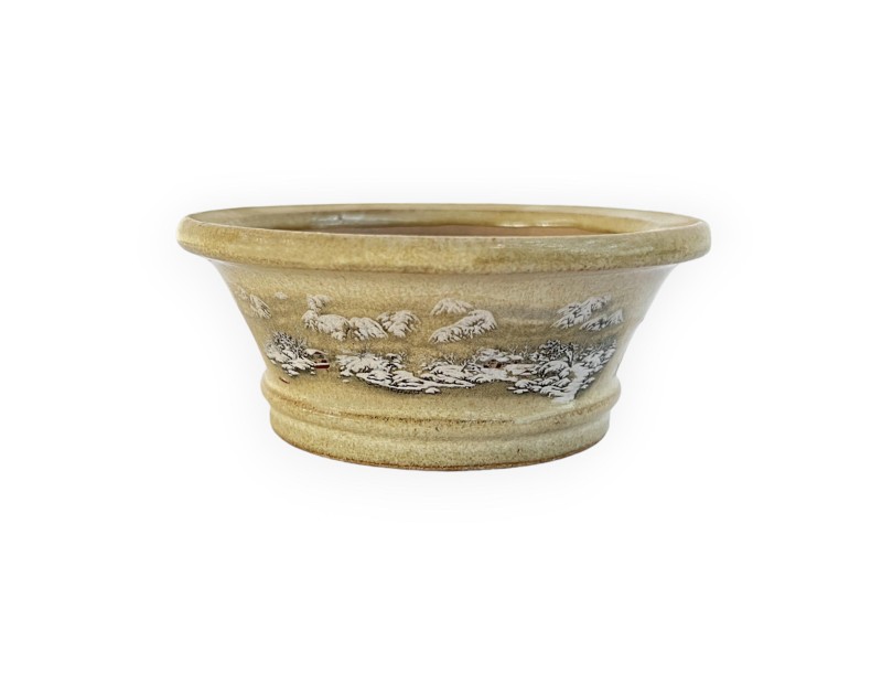 Pot - Shunzaido - Snowy landscape - 12 cm