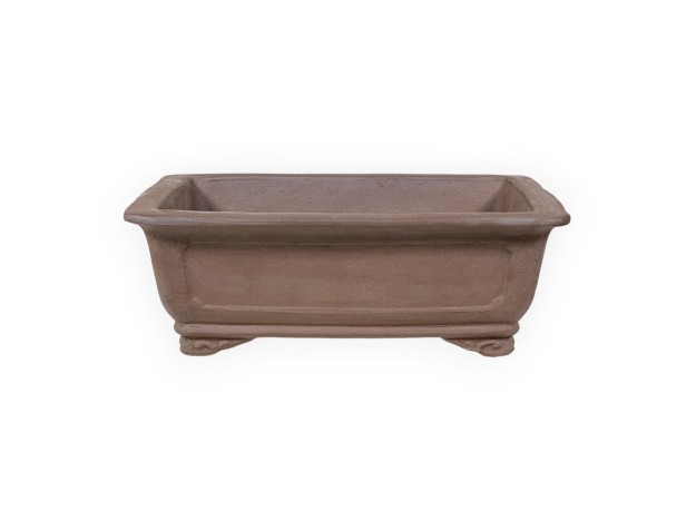 Vaso 37 cm rettangolare grès