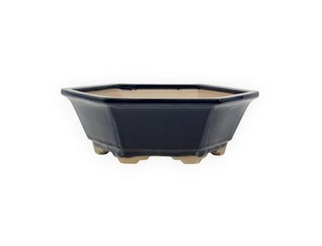 Vaso 26 cm esagonale blu