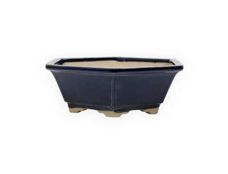 Pot 26 cm hexagonal blue