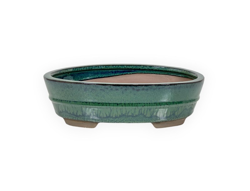 Vaso 21,5 cm ovale verde