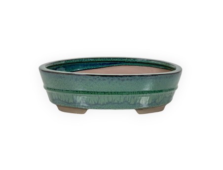Vaso 21,5 cm ovale verde