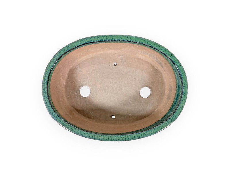 Pot 26,5 cm oval green